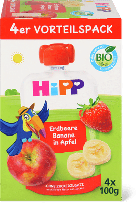 Hipp Bustina morbida mela, fragola e banana