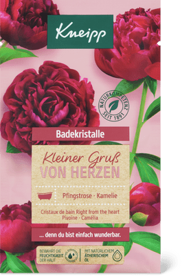 Kneipp Kleiner Gruss von Herzen Badekristalle  Pfingstrose & Kamelie