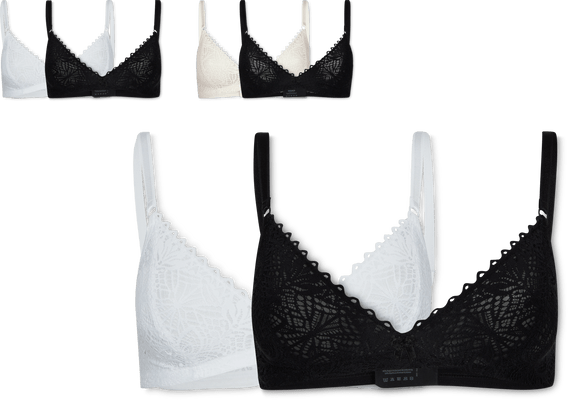 Ladies Lace bra duo non padded