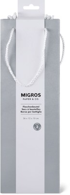 Sachet pour bouteilles, argent, 12 x 36 x 10 cm