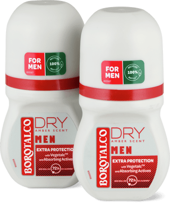 Borotalco Deodorante roll-on Dry Amber  72h, 0% alcol