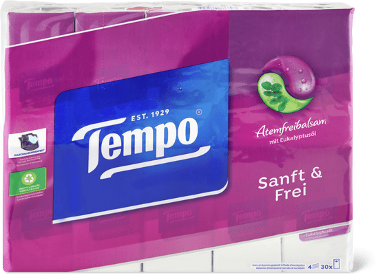 Tempo Gentle & Free handkerchiefs 4-ply