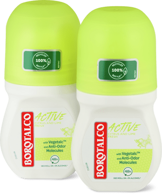 Borotalco Deo Roll-on Active  48h, 0% Alkohol