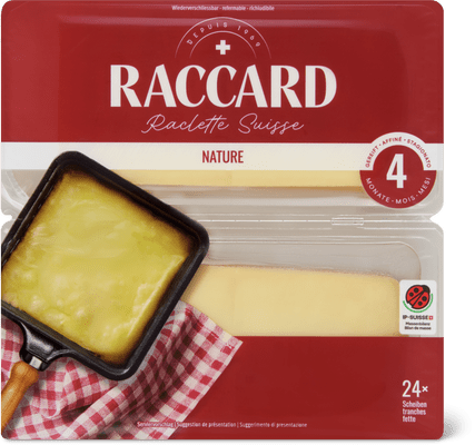 Raccard Raclette Nature Platte