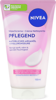 Nivea Pflegende Waschcreme Natürliches Arganöl, Hyaluronsäure