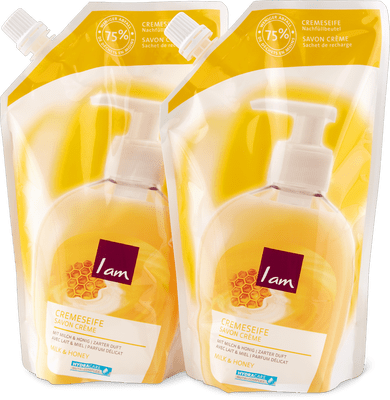 I am Sapone cremoso in confezione di ricarica  Milk & Honey