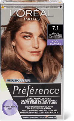 L'Oréal Paris Coloration permanente Préférence 7.1 Blond cendré