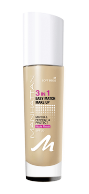 Manhattan 3 In 1 Easy Match Make-up 34 Soft Beige