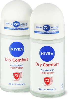 Nivea Deo Roll-on Dry Comfort  72h, 0% Alkohol, Anti-Transpirant