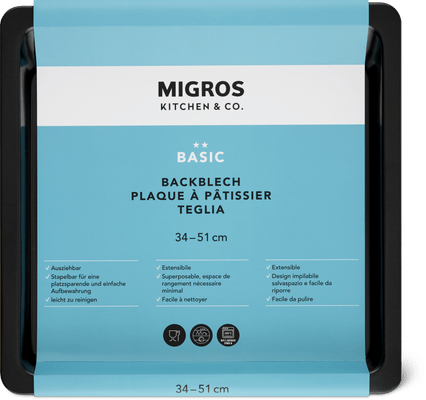 Migros Kitchen & Co. Backblech  ausziehbar, 37 - 52 cm
