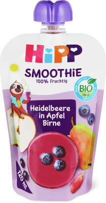 Hipp Bio Gourde souple myrtille, pomme, poire  Dès 1 an