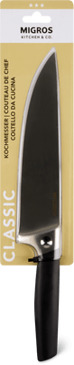 Migros Kitchen & Co. Kochmesser schwarz, Edelstahl, 20 cm