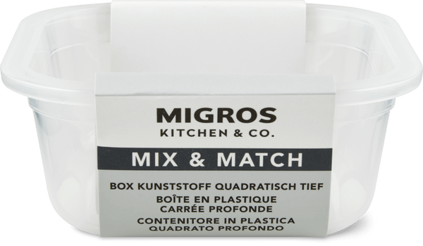 Migros Kitchen & Co. Boîte en plastique profonde carré, 0,5 l