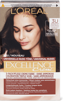 L'Oréal Paris Colorazione permanente per capelli senza ammoniaca Nude 3U castano scuro