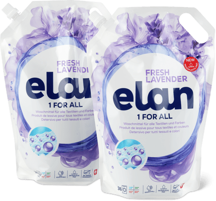 Elan Flüssigwaschmittel Lavendel, 2x36 Waschgänge