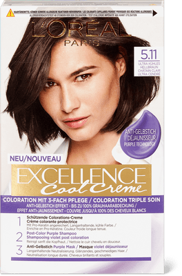 Excellence Col. Dauerhafte Haarfarbe mit Anti-Gelbstich 5.11 ultra kühles Hellbraun