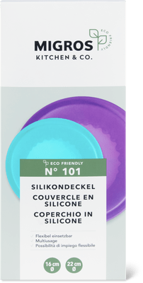Migros Kitchen & Co. Couvercle en silicone ⌀ 16 cm 1x, ⌀ 22 cm 1x