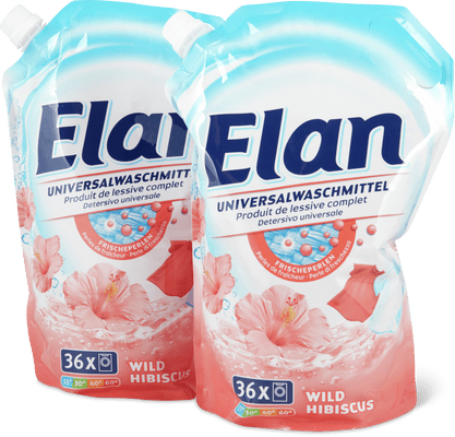 Elan Flüssigwaschmittel Hibiscus, 2x36 Waschgänge