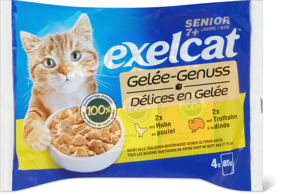 Exelcat Delizie in gelatina Senior 7+ con pollo e tacchino