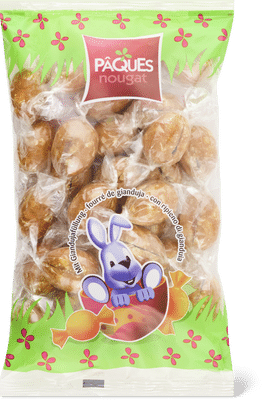 Pâques Petits œufs en chocolat Nougat fourré de gianduja