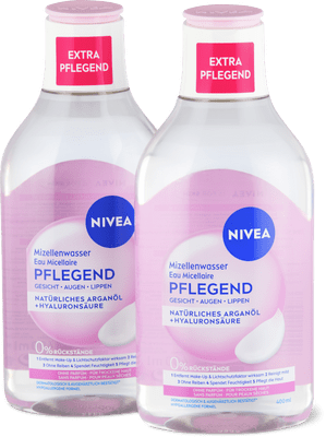 Nivea Pflegendes Mizellenwasser Duo Natürliches Arganöl, Hyaluronsäure