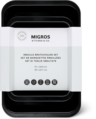 Migros Kitchen & Co. Ofen-/Grillschale  2er Set, 29 x 22.7 + 41 x 26.8 cm