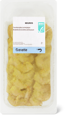 Migros Marinated prawn skewer