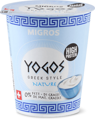 Yogos Yogurt Naturale, alla greca, 0% di grassi