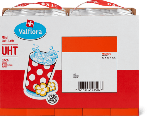 Valflora IP-SUISSE Latte intero 3.5 % di grasso, UHT