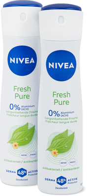 Nivea Déodorant spray Fresh Pure  0% aluminium, 48 h, antibactérien