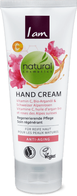 I am natural cosmetics Anti-Aging Handcreme Vitamin C Bio-Arganöl & Schweizer Alpenrosen, für reife Haut