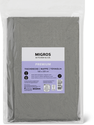 Migros Kitchen & Co. Paper Tablecloth Dark Grey, 1.6 x 2.2 m
