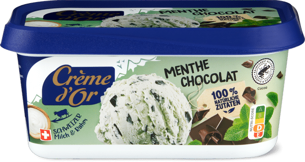 Crème d'or Glace en bac Menthe Chocolat