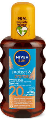 Nivea Sun Protect & Bronze Sonnenöl Spray LSF 20, wasserfest