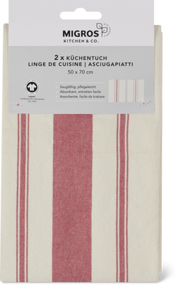 Migros Kitchen & Co. Asciugapiatti a strisce rosse