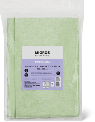 Migros Kitchen & Co. Nappe en papier vert, 1,6 x2,2 m