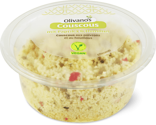 Couscous Salad With Peppers and Hummus