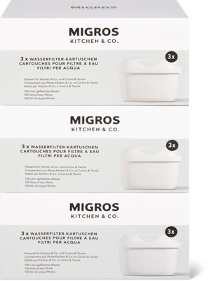 Migros Kitchen & Co. Cartouches pour filtre à eau 3 pour 2
