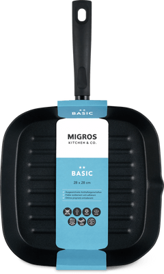 Migros Kitchen & Co. Basic Grillpfanne 28x28 cm, schwarz