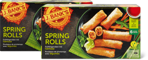 J.Bank's Spring Rolls With Vegetables and Sweet-and-Sour Sauce