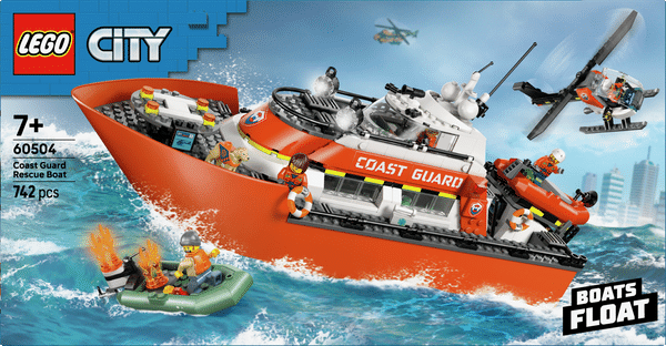 Lego City 60504 Rettungsboot der Küstenwache mit Hubschrauber