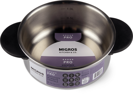 Migros Kitchen & Co. Pro Cooking Pot Ø16 cm, 1 L