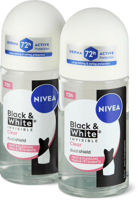 Nivea Deo Roll-on Black&White Invisible clear  72h, Anti-Transpirant