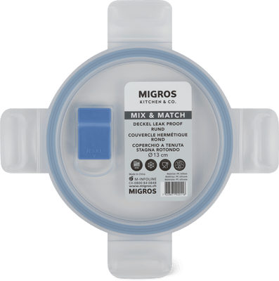 Migros Kitchen & Co. Leak-Proof Lid Round, ⌀13 cm