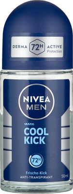 Nivea Men Deo Roll-on Cool Kick 72h, Anti-Transpirant