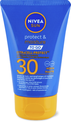 Nivea Sun Protect & Moisture To Go Sonnenschutz-Lotion LSF 30, wasserfest