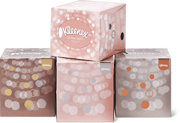 Kleenex Cubes de serviettes à démaquiller Ultra Soft 3 épaisseurs