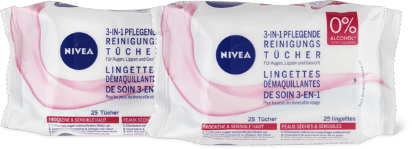 Nivea Pflegende Reinigungstücher Natürliches Arganöl, Hyaluronsäure