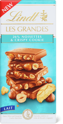 Lindt Les Grandes Tafelschokolade Noisettes & Crispy Cookie