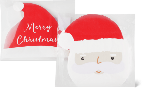 Home Serviettes en papier en forme de Père Noël et bonnet